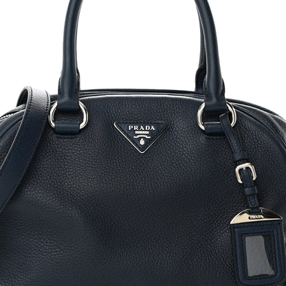 Prada Vitello Daino Bowling Bag Baltico 7 of 9