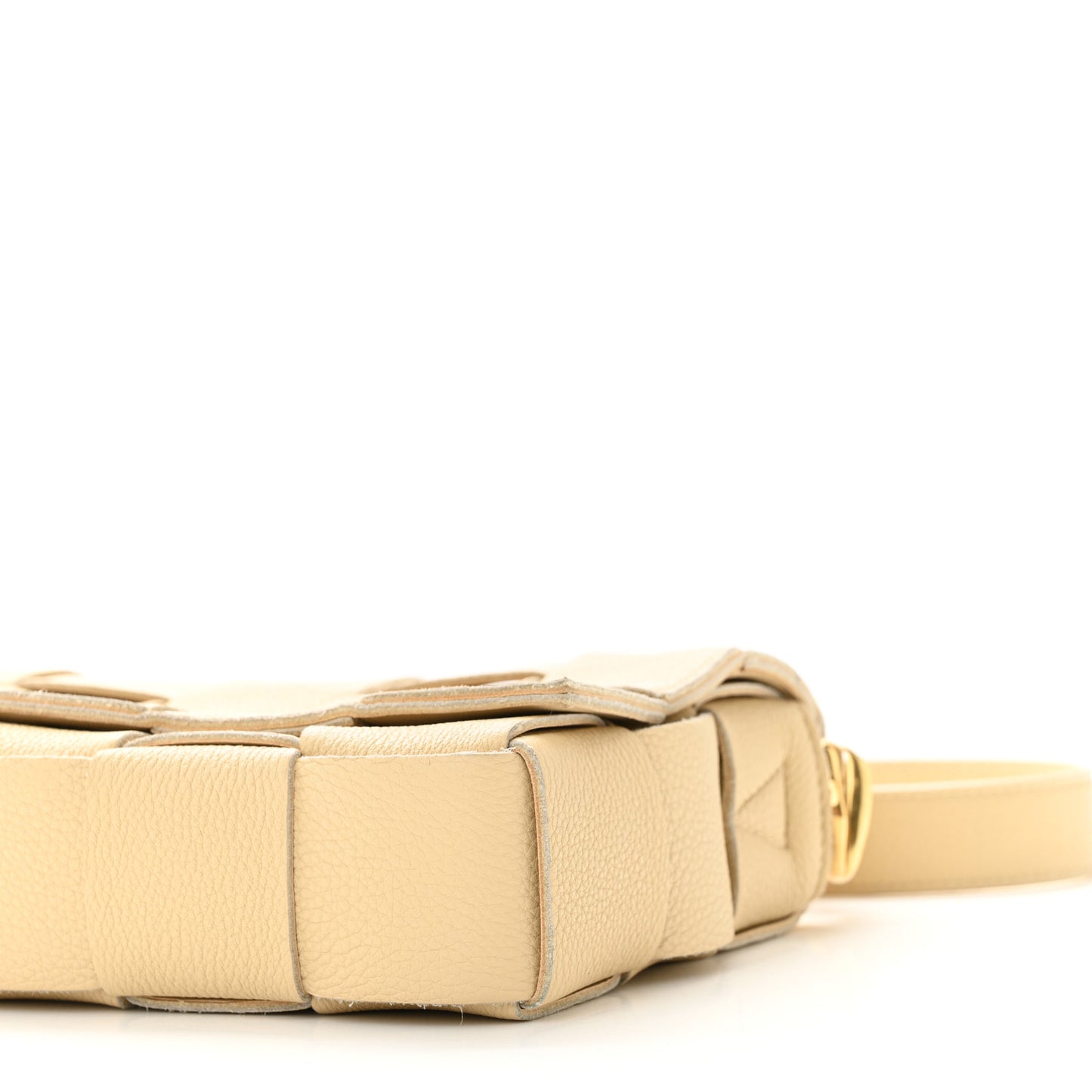 Grained Calfskin Maxi Intrecciato Cassette Crossbody Bag Porridge
