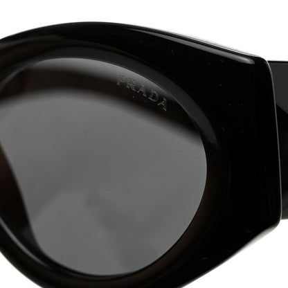 Prada Acetate Oval Symbole Sunglasses SPR 20Z Black 7 of 8
