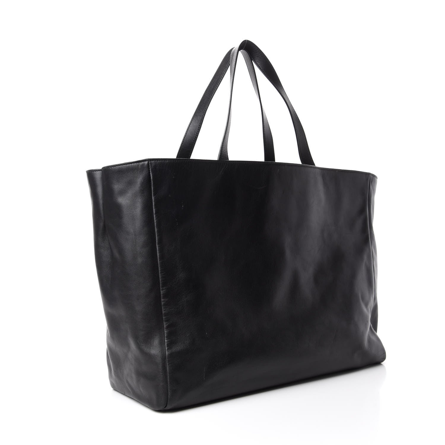 Saint Laurent Calfskin Suede Reversible East West Shopper Tote Black 16 of 21