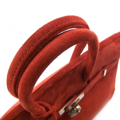 Hermes Veau Doblis Birkin 25 Orange Suede 6 of 13