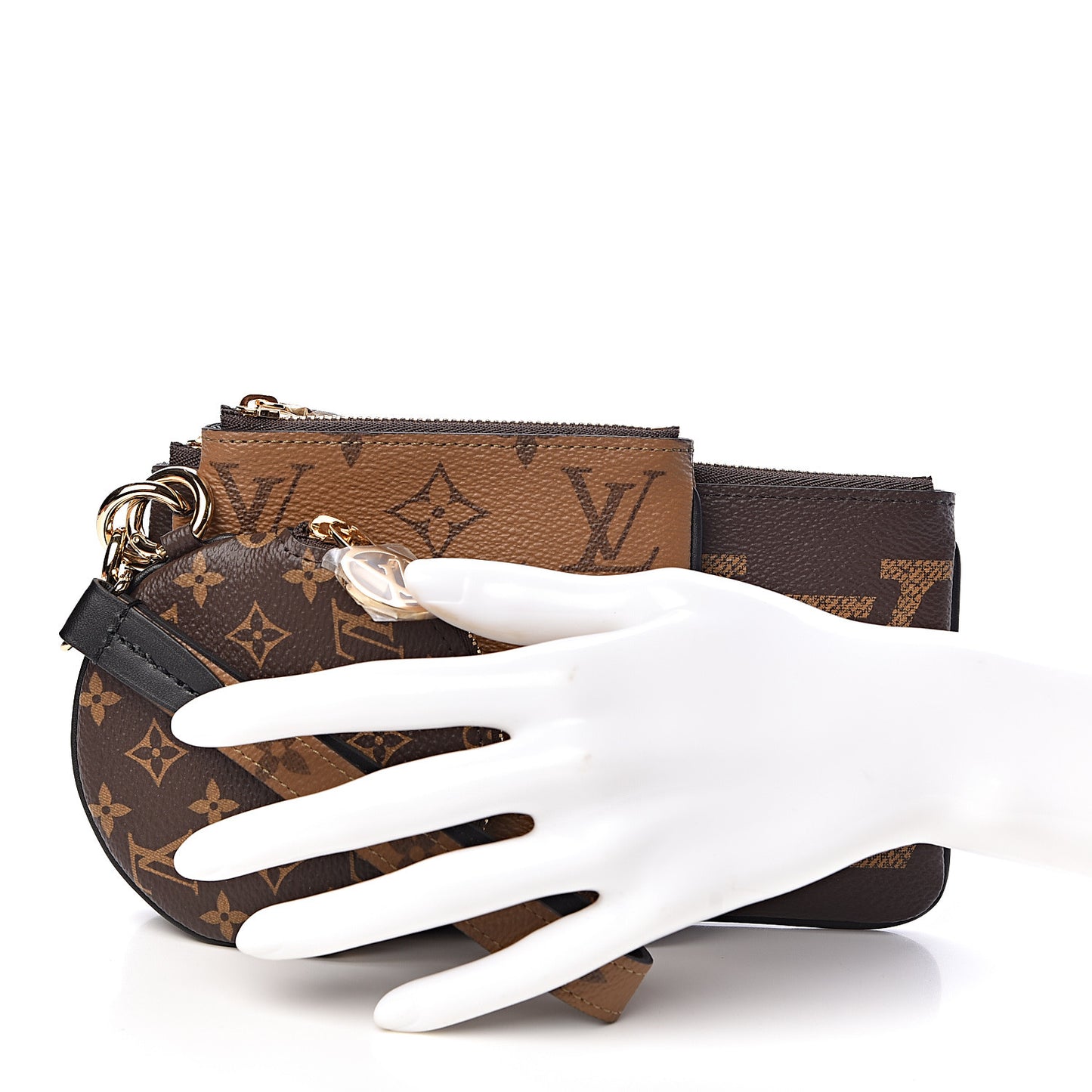 Reverse Monogram Giant Trio Pouch