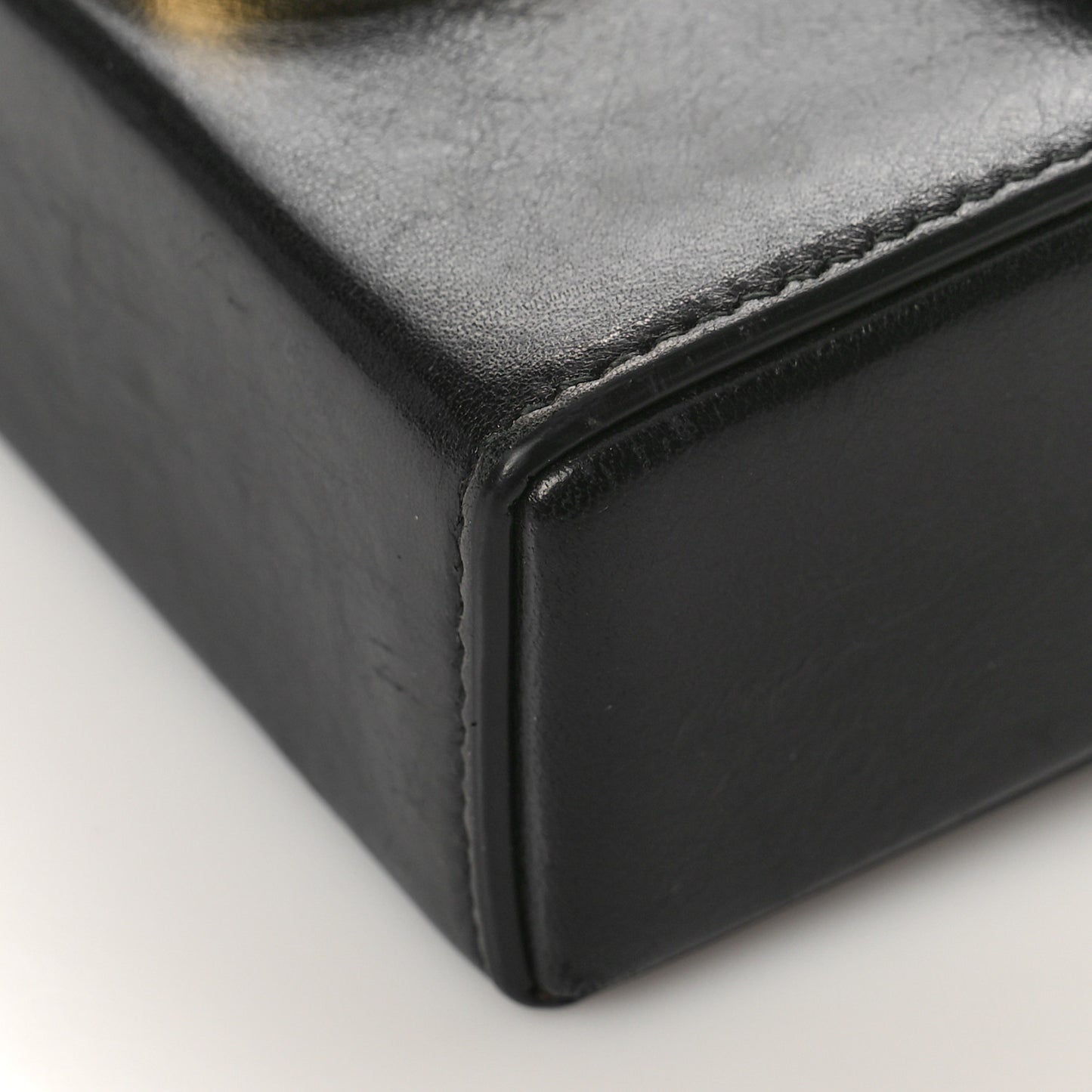 Crackled Lambskin 30 Montaigne Box Bag Black