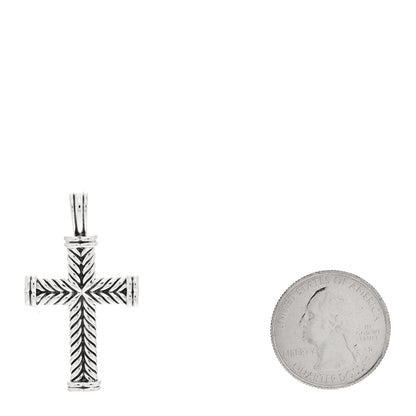 David Yurman Sterling Silver Chevron Cross Pendant 2 of 4