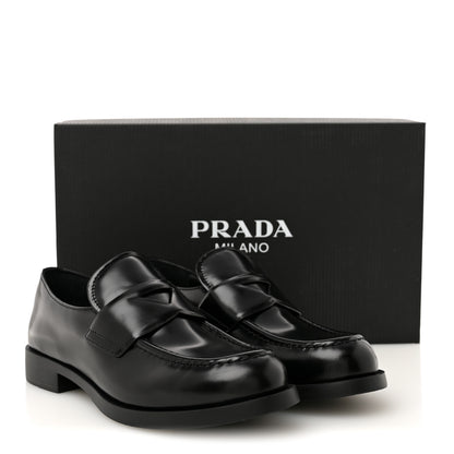 Prada Spazzolato Loafers 40 Black 11 of 11