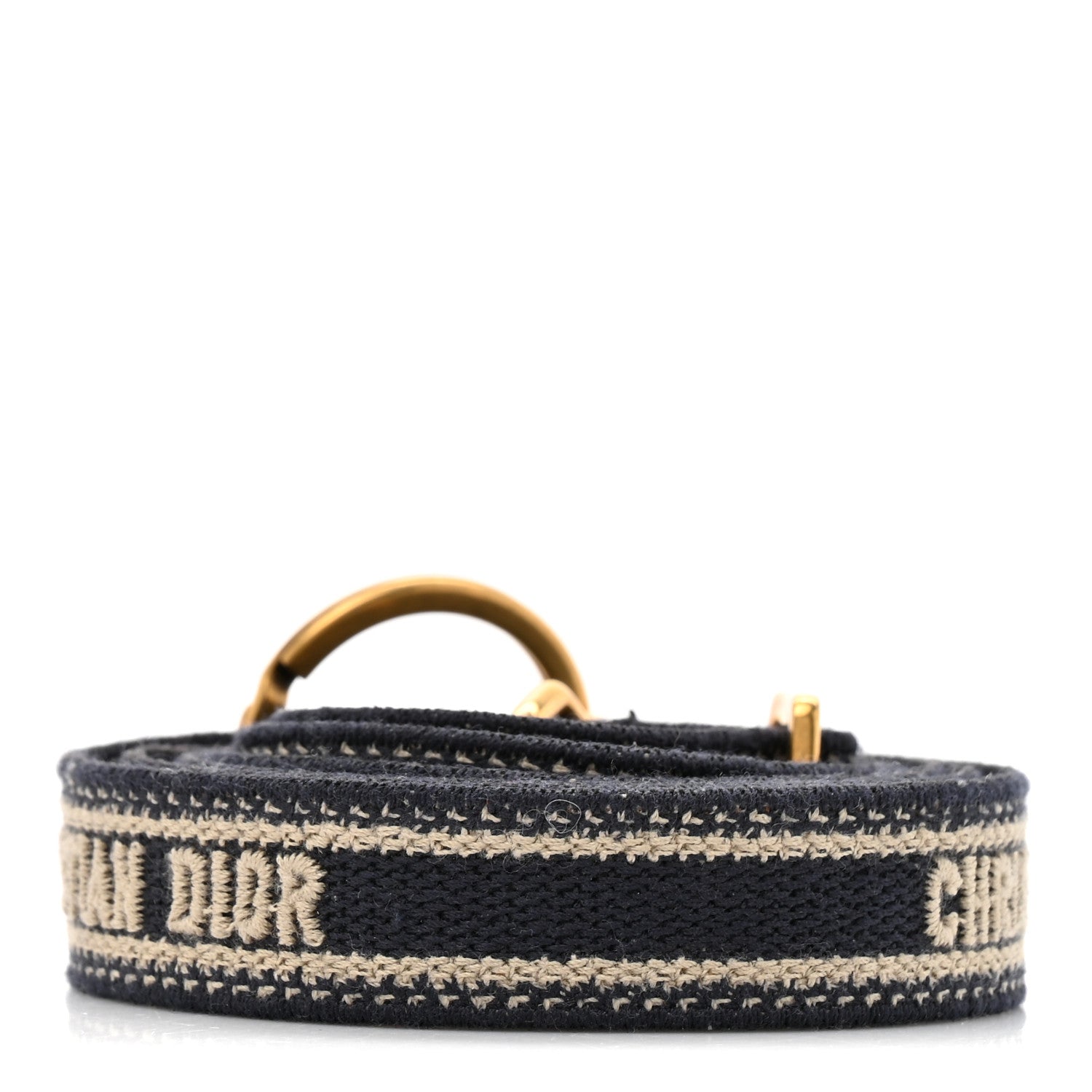 Christian Dior Canvas Embroidered Mini Book Tote Shoulder Strap Blue Multicolor 2 of 3