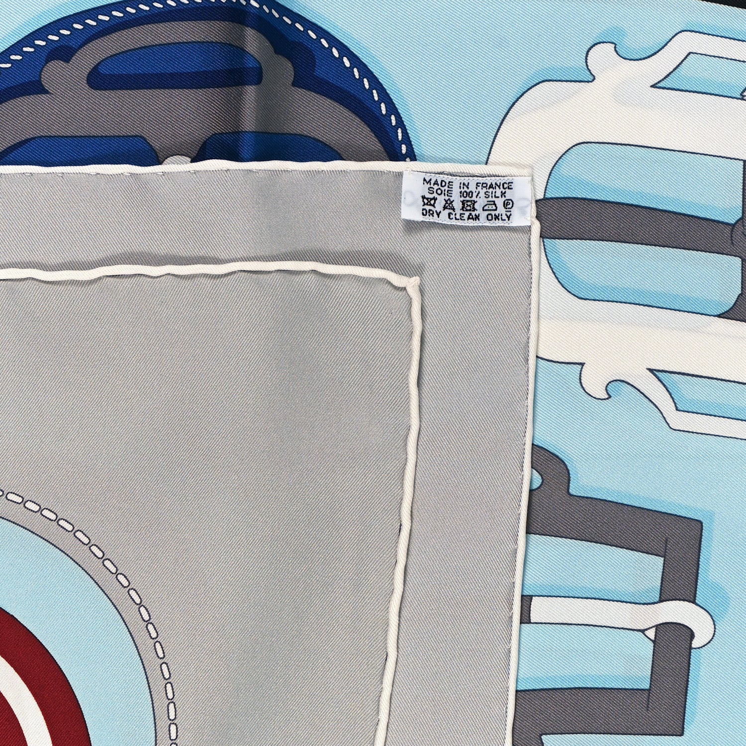 Hermes Silk Bouclerie Moderne Scarf 90 Bleu 3 of 4