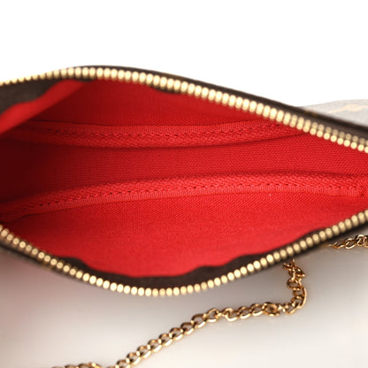 Louis Vuitton Monogram 2021 Christmas Animation London Mini Pochette Accessories Red 5 of 10