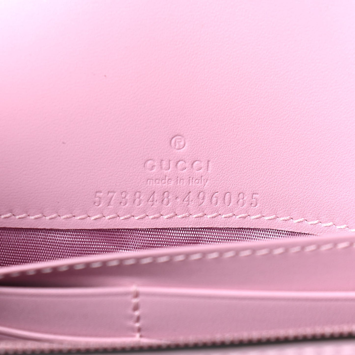 GG Supreme Monogram Strawberry Chain Wallet