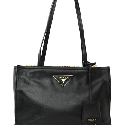 Prada Glace Calfskin Tote Black 7 of 9