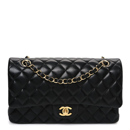 Chanel Lambskin Quilted Medium Double Flap Black 1 of 10