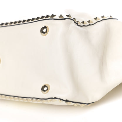 Valentino Garavani Vitello Medium Rockstud Tote Ivory 9 of 11