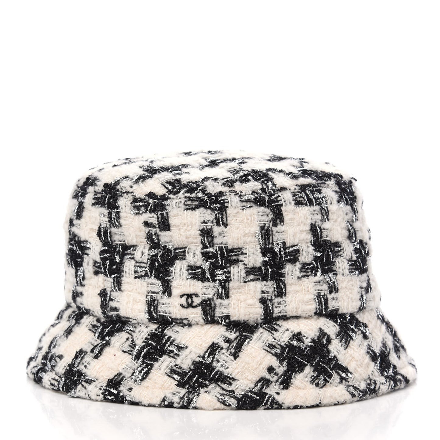 Tweed Bucket Hat S White Black