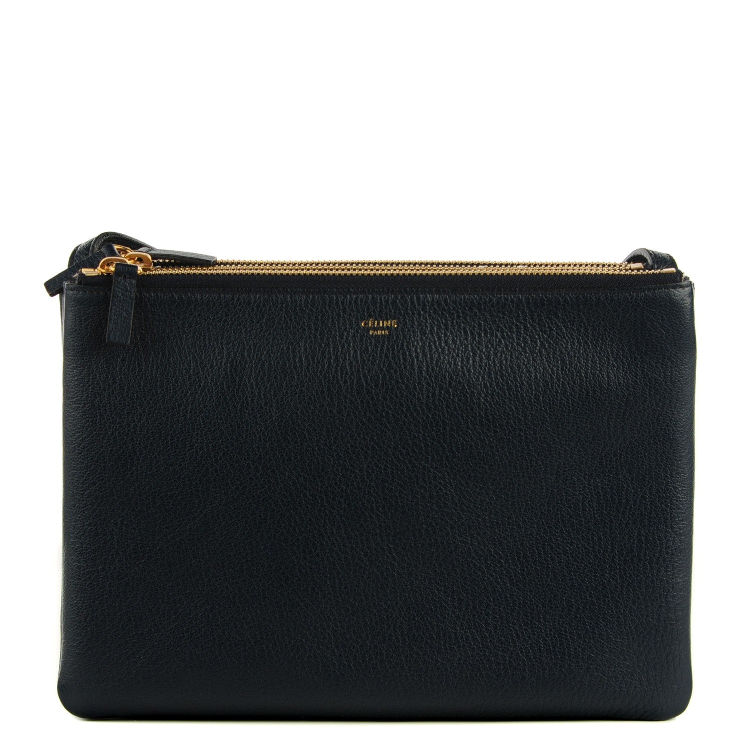 Celine Goatskin Large Trio Crossbody Bag Dark Blue 1 of 7