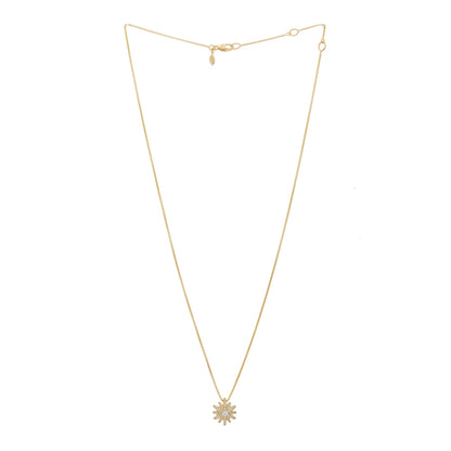 David Yurman 18K Yellow Gold Diamond Starburst Pave Pendant Necklace 3 of 5