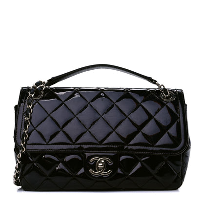 Chanel Patent Quilted Large Coco Shine Flap Navy 1 of 12