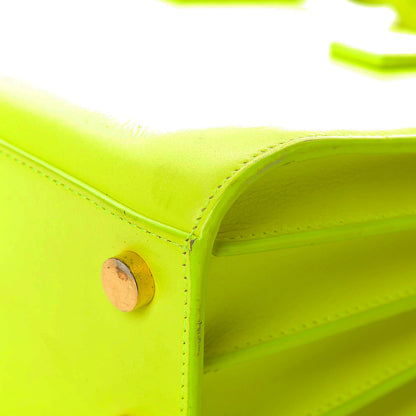 Saint Laurent Calfskin Nano Sac De Jour Neon Yellow 21 of 24