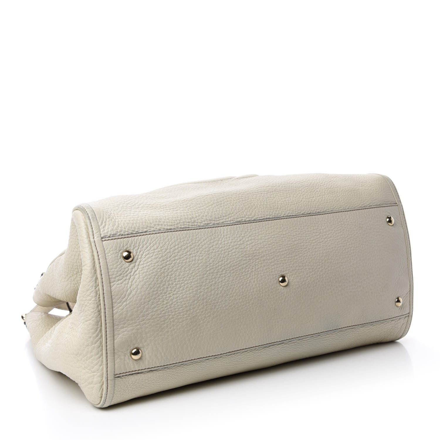 Gucci Pebbled Calfskin Large Soho Shoulder Bag Off White 4 of 15
