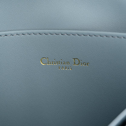 Christian Dior Calfskin Macrocannage Large Caro Daily Pouch Blue 6 of 9