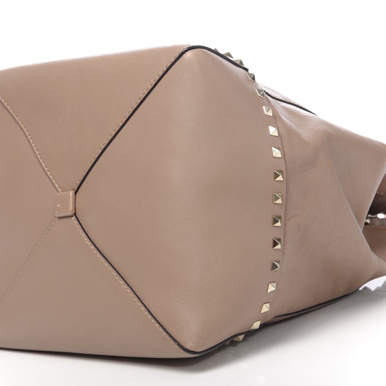 Valentino Garavani Calfskin Rockstud New Dome Bucket Tote Poudre 8 of 13