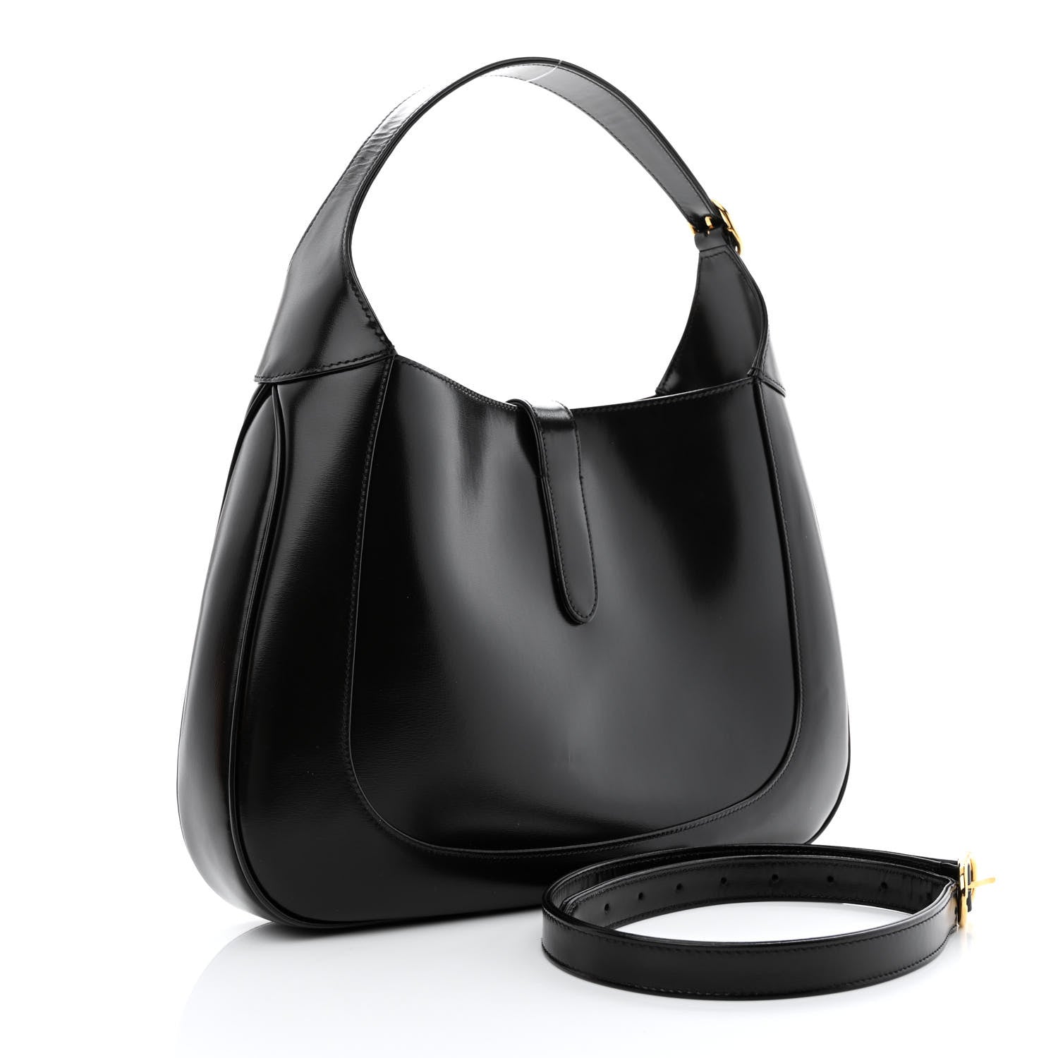 Gucci Boarded Dyana Lux Calfskin Medium Jackie 1961 Hobo Black 3 of 14
