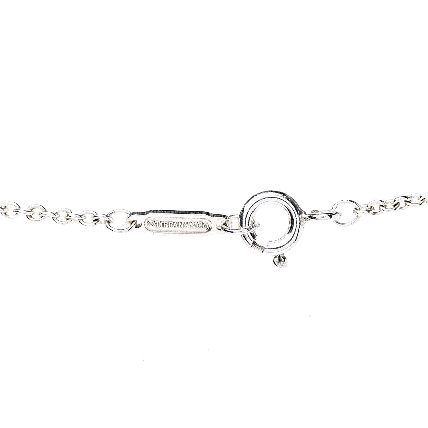 Tiffany Sterling Silver Diamond Large Daisy Key Pendant Necklace 6 of 7