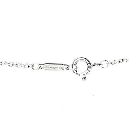 Tiffany Sterling Silver Diamond Large Daisy Key Pendant Necklace 6 of 7