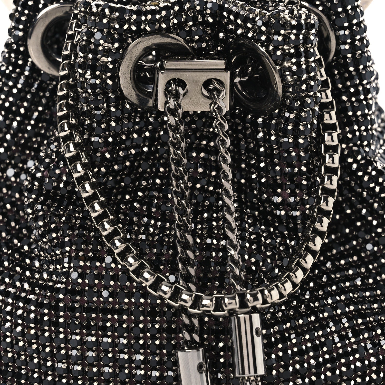 Jimmy Choo Mesh Crystal Bon Bon Bag Black 8 of 10
