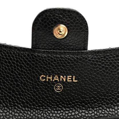 Chanel Caviar Quilted Flap Card Holder Wallet Black 6 of 9