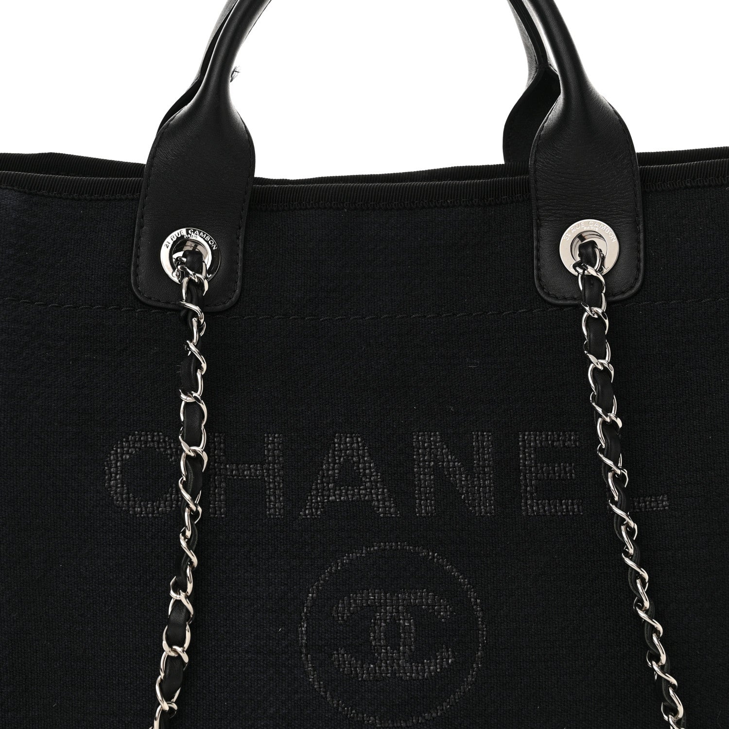 Chanel Mixed Fibers Small Deauville Black 8 of 12