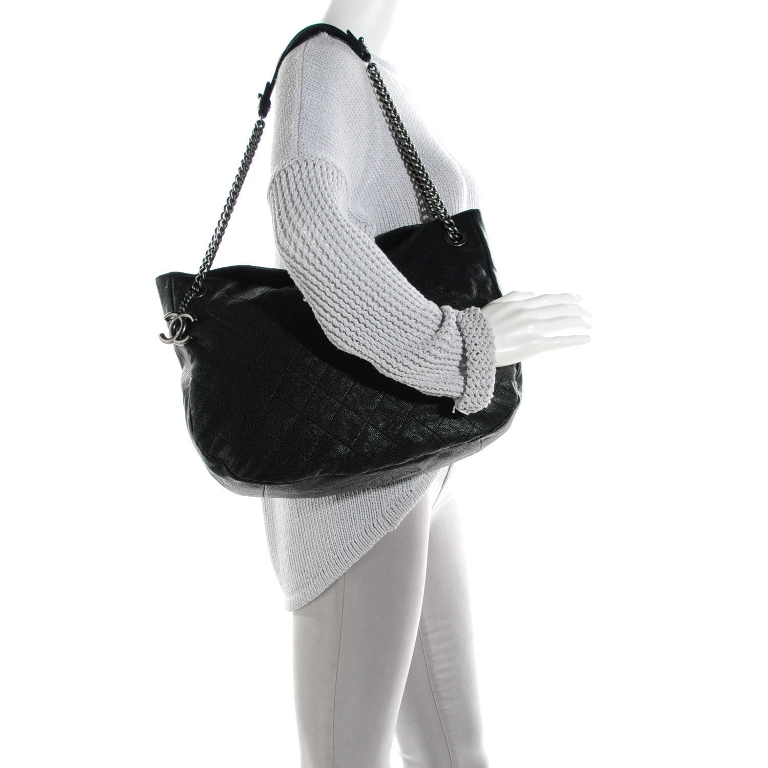 Chanel Caviar Quilted Simply CC Hobo Black 7 of 14