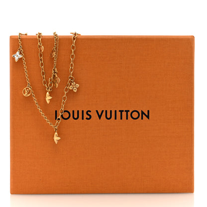 Louis Vuitton Metal Blooming Strass Necklace Gold 6 of 6