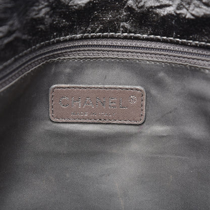 Chanel Vinyl Quilted Jumbo Melrose Degrade Flap Black 6 of 19