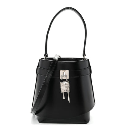 Givenchy Box Calfskin Shark Lock Bucket Bag Black 1 of 8