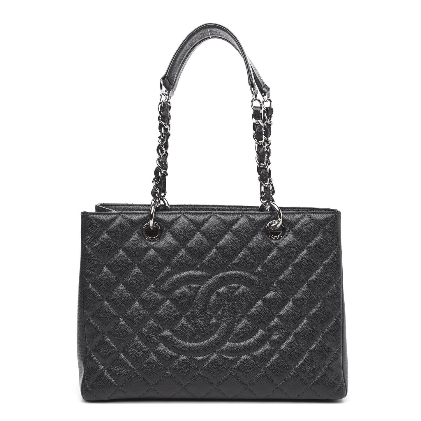Caviar Quilted Grand Shopping Tote GST Black