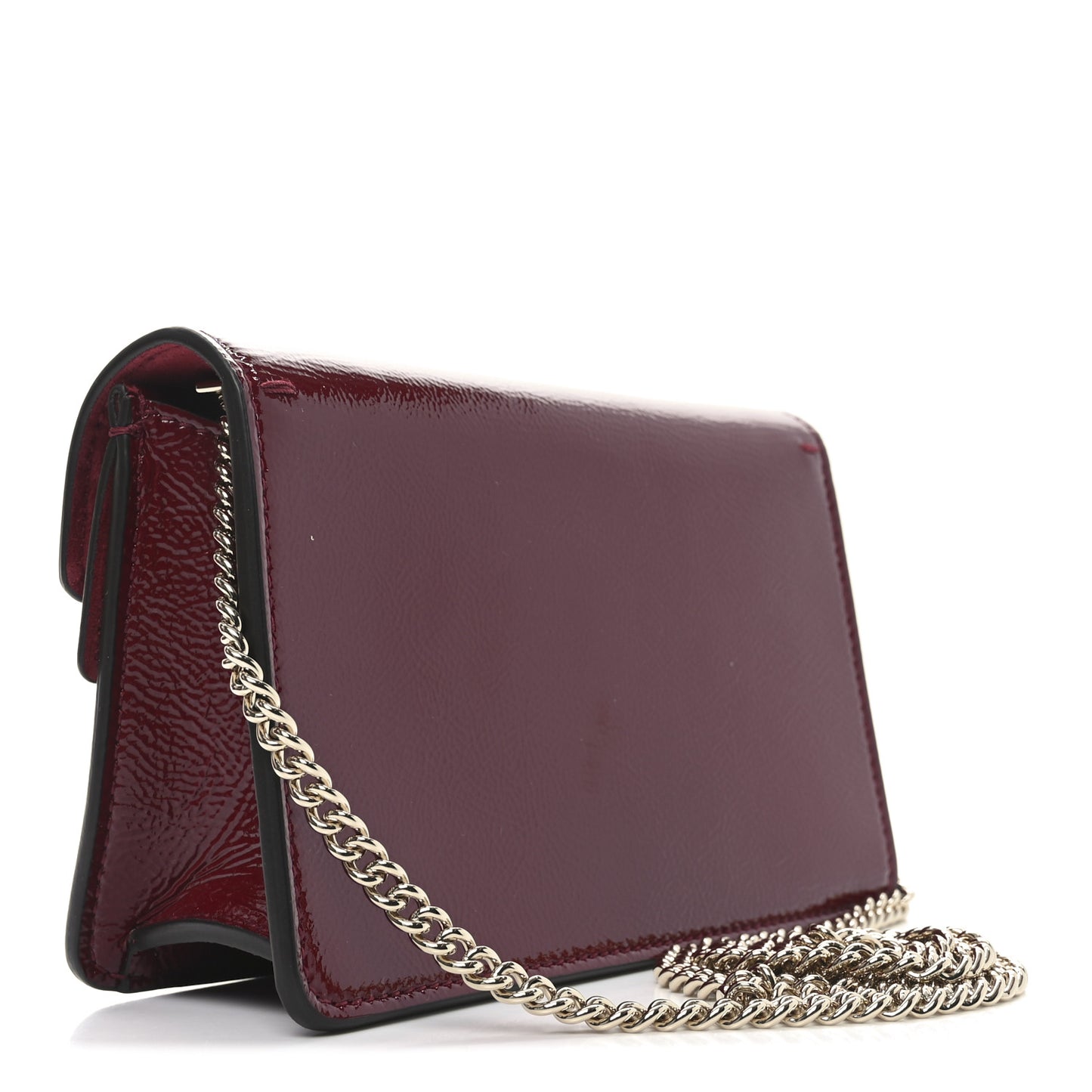 Crinkled Patent Mini Dionysus Shoulder Bag Rosso Ancora Red