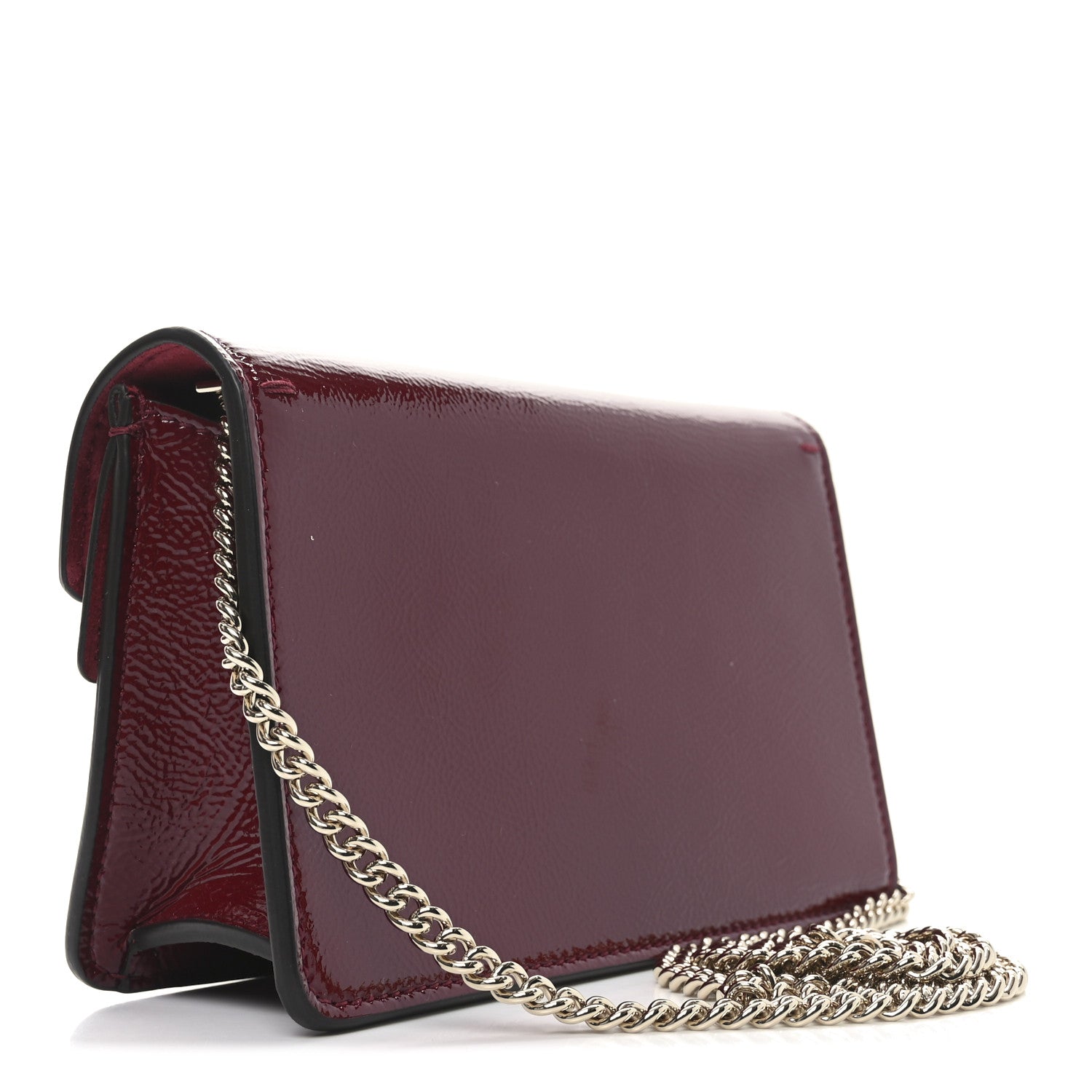 Gucci Crinkled Patent Mini Dionysus Shoulder Bag Rosso Ancora Red 3 of 10