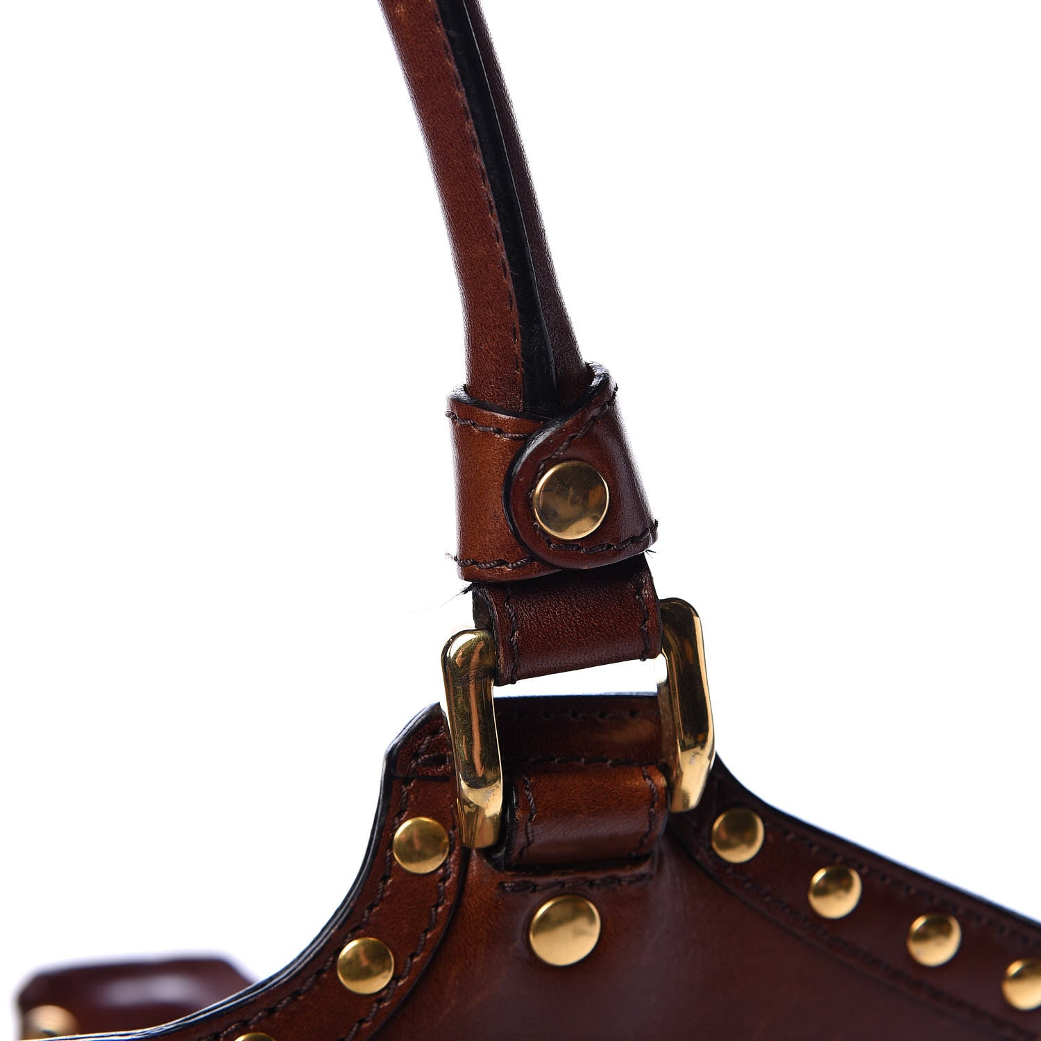 Burberry House Check Studded Large Greenham Tote Dark Tan 46 of 47