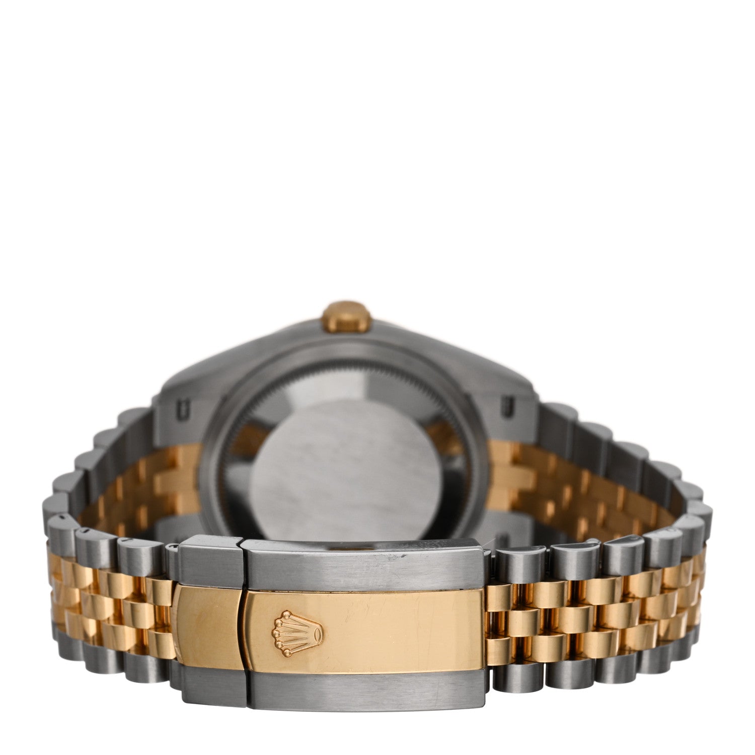 Rolex Stainless Steel 18K Yellow Gold Diamond 36mm Oyster Perpetual Datejust Watch Olive Green Roman 126233 3 of 5