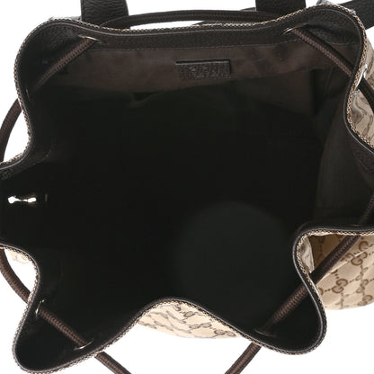 Gucci Monogram Dollar Calfskin O Drawstring Backpack Beige Ebony Testa di Moro Dark Chocolate 4 of 4