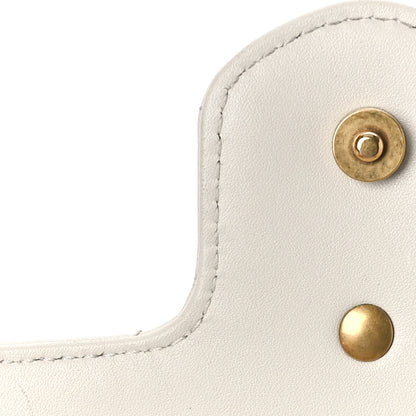 Gucci Calfskin Matelasse Super Mini GG Marmont Shoulder Bag White 10 of 12
