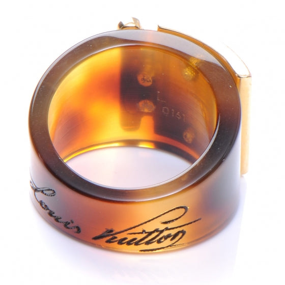 Louis Vuitton Lock Me Ring 8 L Ecaille 4 of 5