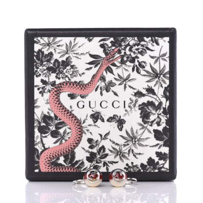 Gucci Resin Web Drop Earrings Blue Red 6 of 6