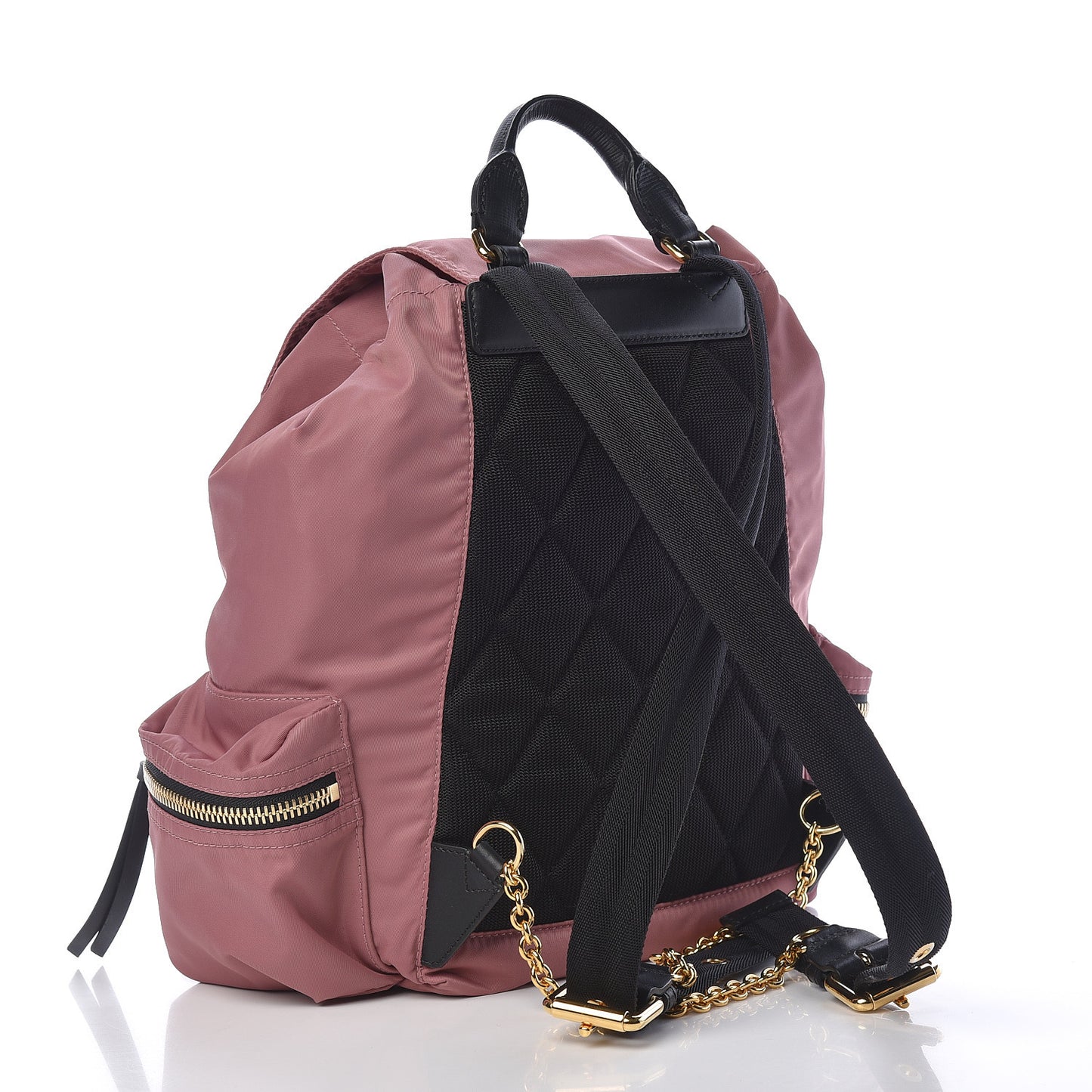 Nylon Medium Rucksack Backpack Mauve Pink
