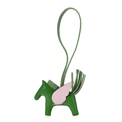 Hermes Milo Lambskin Grigri Rodeo Pegase Horse Bag Charm PM Vert Yucca Vert Criquet Mauve Pale 1 of 5
