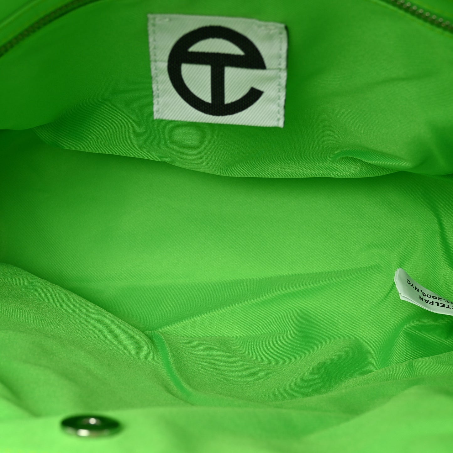 Vegan Leather Medium Shopping Bag Highlighter Green