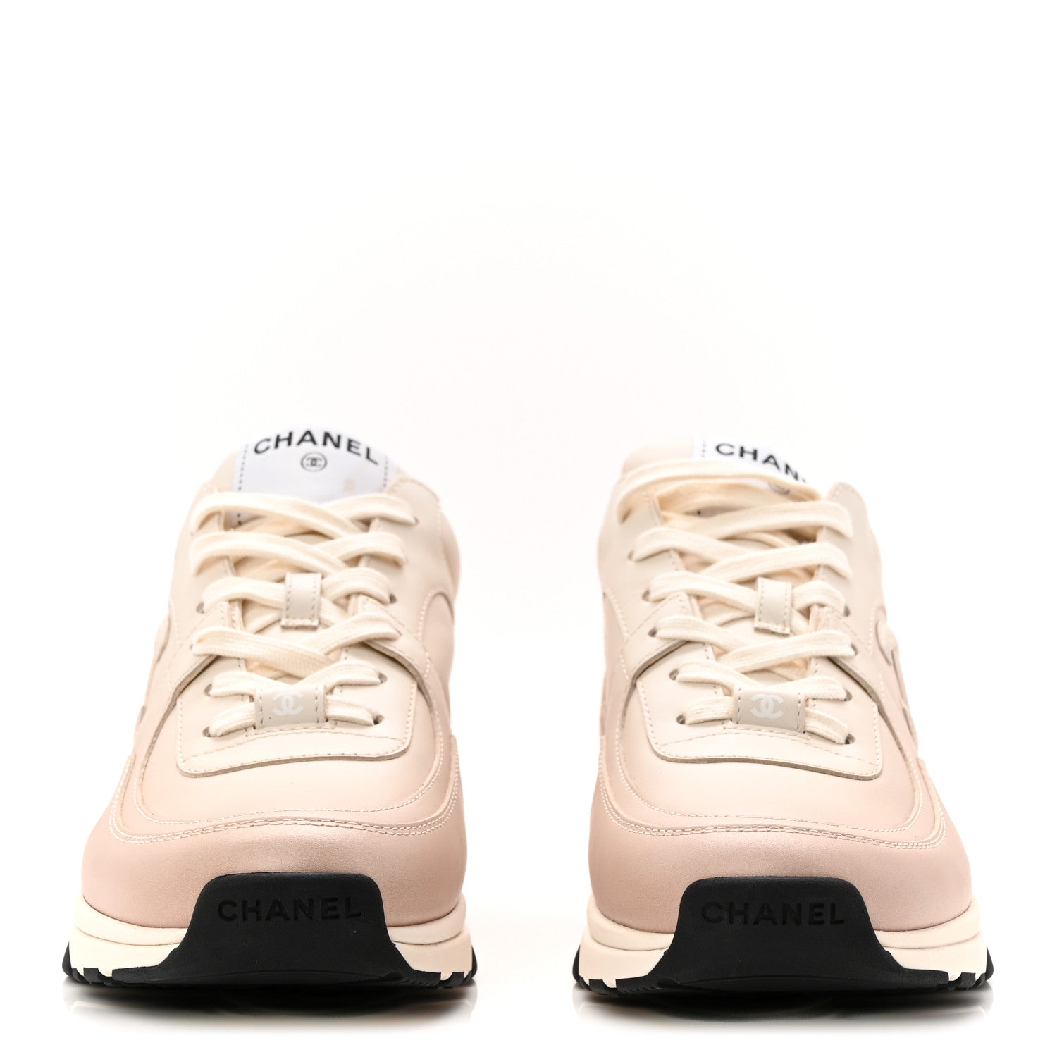 CHANEL スニーカー　ベージュ Chanel Gradiant Calfskin CC Womens Sneakers 40 Beige 1878610