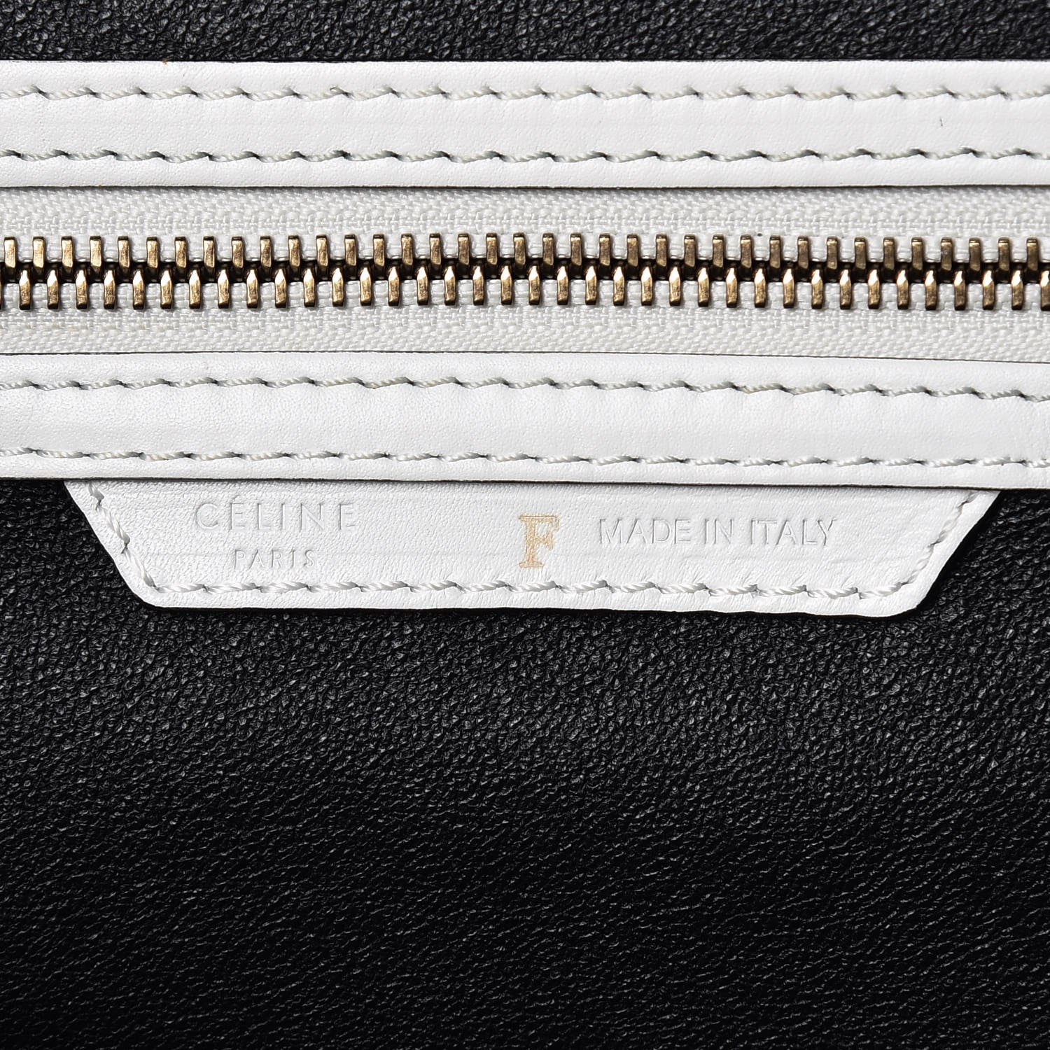 Celine Satin Calfskin Mini Bi-Color Luggage White Black 7 of 13