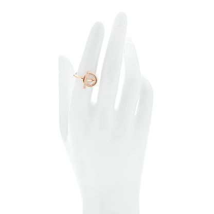 Hermes 18K Rose Gold Diamond PM Echappee Ring 52 6 2 of 5