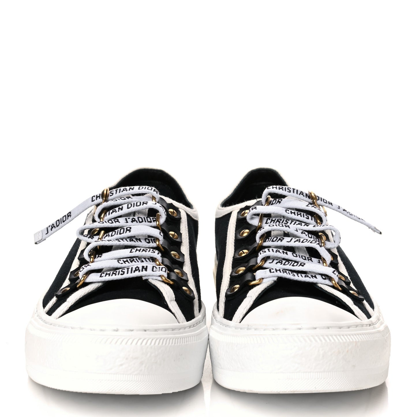 Canvas Walk'N'Dior Low Top Sneakers 37 Black